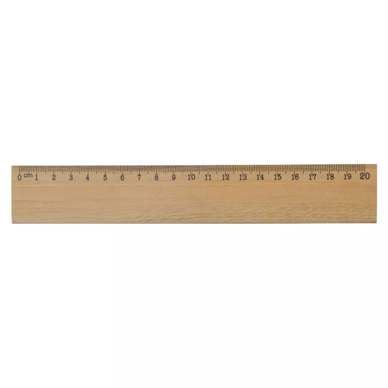 Drewniana linijka 20cm - drewniany (LT91926-N0093)