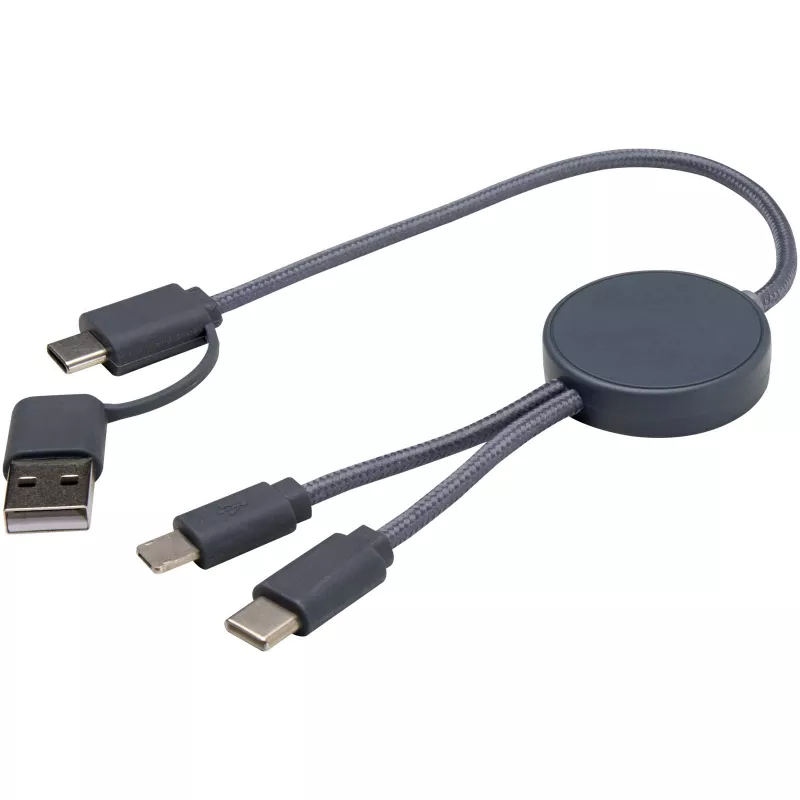 Citala kabel do synchronizacji danych i szybkiego ładowania 5 w 1 27 W o długości 30 cm z tworzyw sztucznych pochodzących z recyklingu - Hale Blue (12442755)