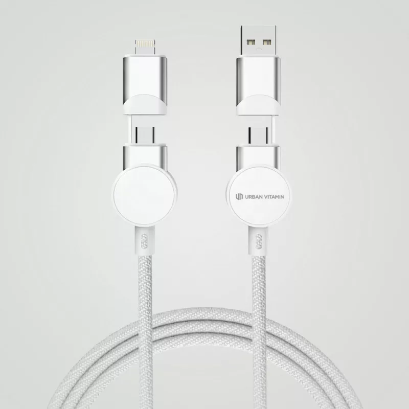 Kabel do ładowania 6 w 1 45W Urban Vitamin Oakland - biały (P302.703)