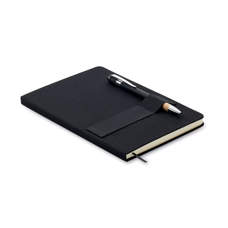 Notes A5 z długopisem 80 kartek w linię NOTA - Czarny (MO2469-03)