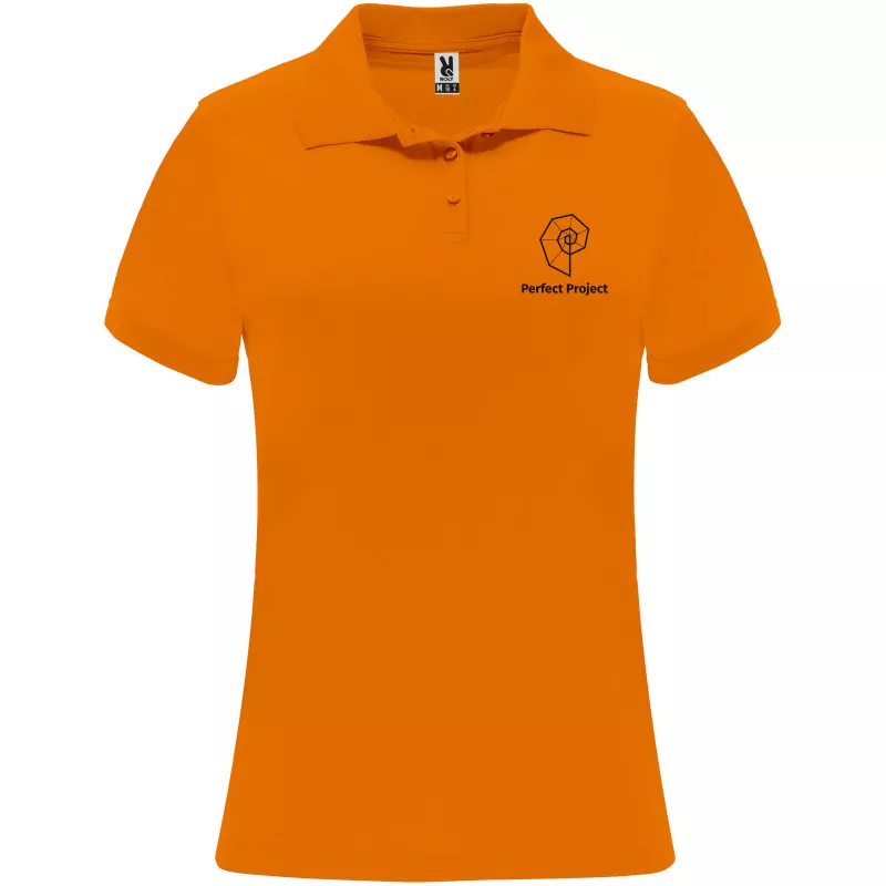 Damska sportowa koszulka polo z poliestru 150 g/m² ROLY MONZHA WOMAN 0410 - Fluor Orange (R0410-FLORANGE)