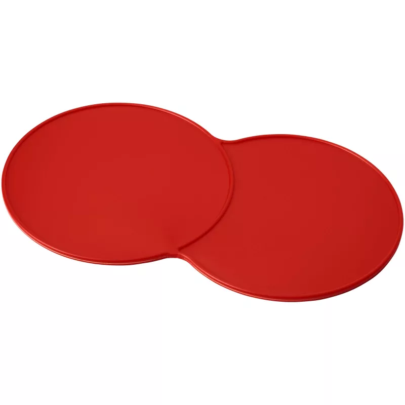 Podkładka podwójna wykonana z tworzywa sztucznego Sidekick - Czerwony (21050803)
