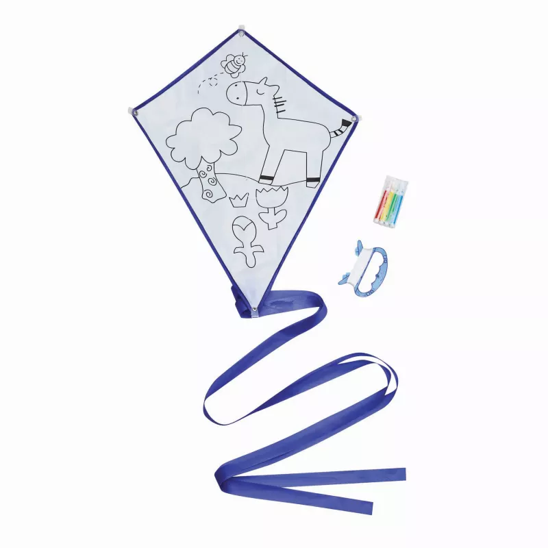 Latawiec do kolorowania - biały, niebieski (56-0606009)