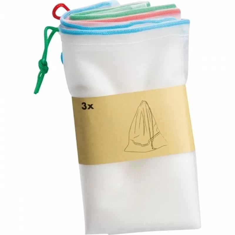 Zestaw siatek na zakupy rPET MIAMI - wielokolorowy (2983mc)