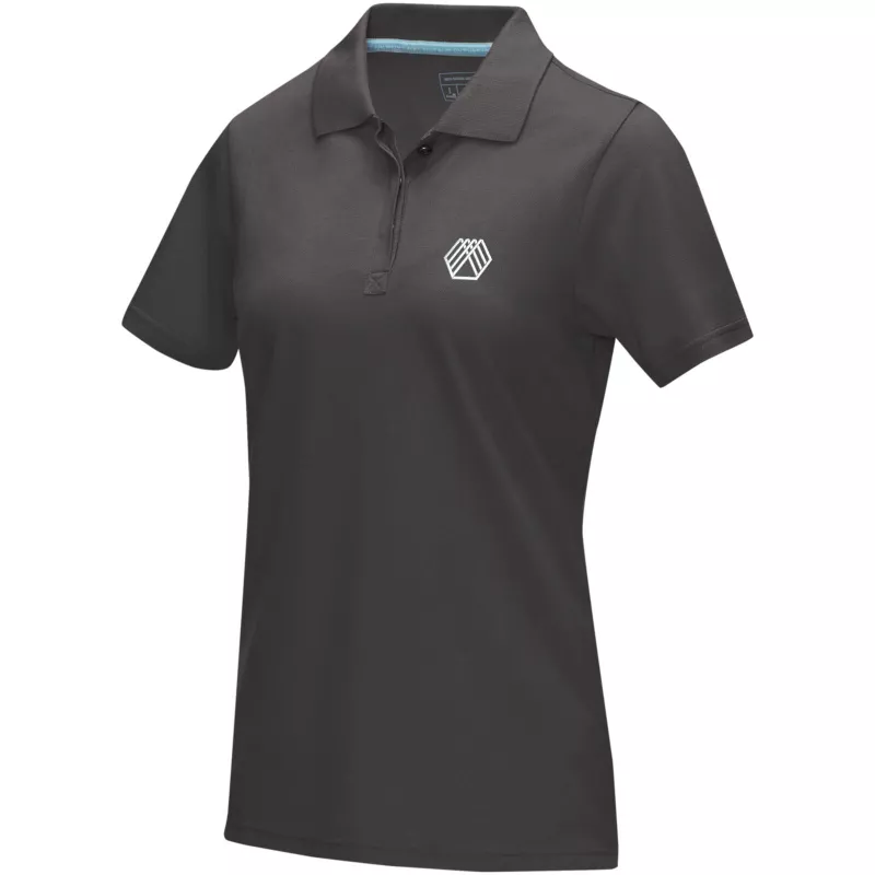 Damska organiczna koszulka polo Graphite z certyfikatem GOTS - Szary sztormowy (37509-STRMGREY)