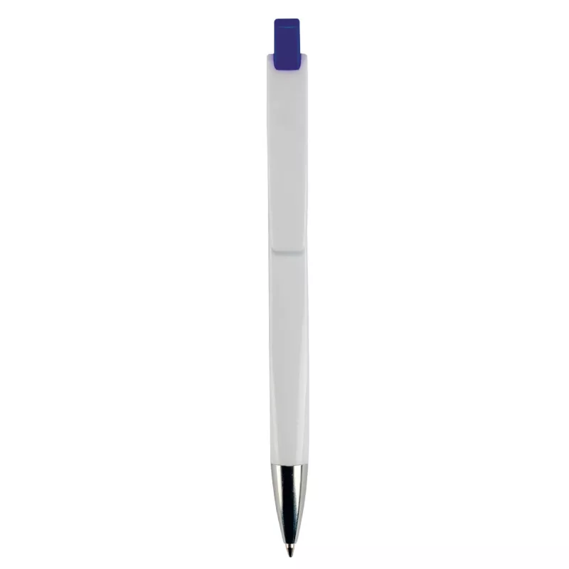 Długopis RIva w mocnym kolorze - biało / ciemnoniebieski (LT80835-N0110)