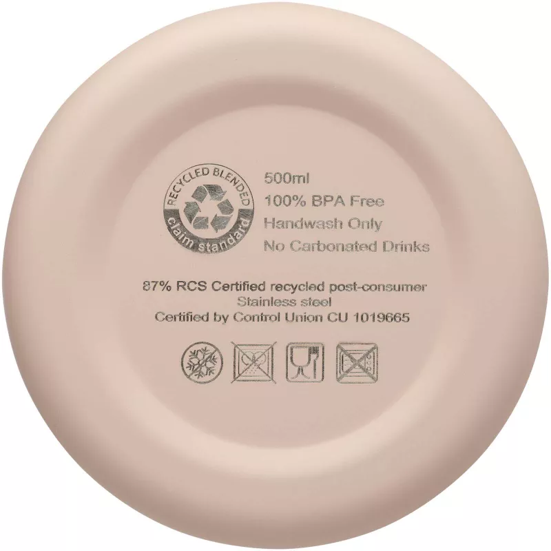 Spring miedziana butelka próżniowa z certyfikatem RCS 500 ml - Pale blush pink (10079840)