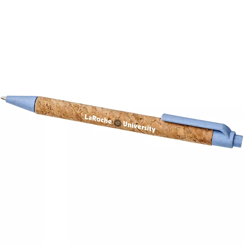 Długopis Midar z korka i słomy pszennej - Jasnoniebieski-Piasek pustyni (10738501)