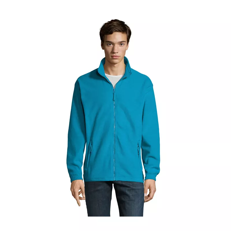 Bluza polarowa męska rozpinana 300 g/m² Sol's NORTH - Aqua (S55000-AQ)