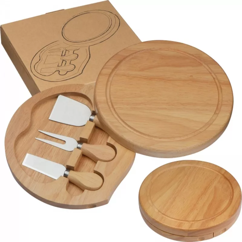 Deska do serów z nożami JOZEF - beżowy (8251213)