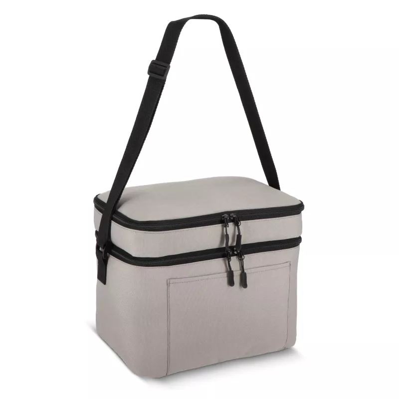 Torba termoizolacyjna R-PET 600D z podwójną komorą 30 x 20 x 25 cm 15 l - szary (LT95389-N0061)