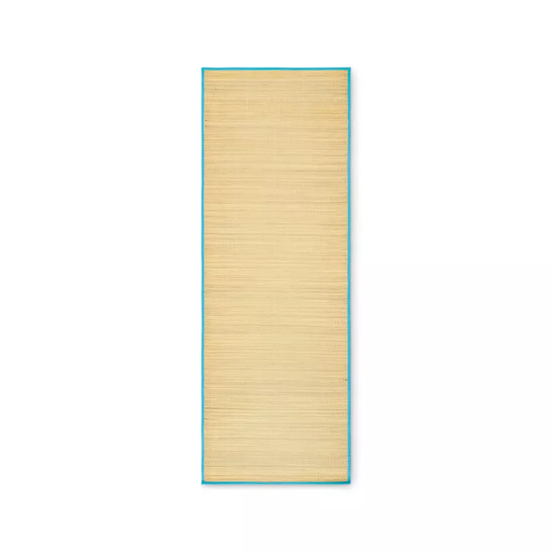 Mata plażowa ze słomy zwijana 180x60 cm RAFIA - Turkusowy (MO2833-12)