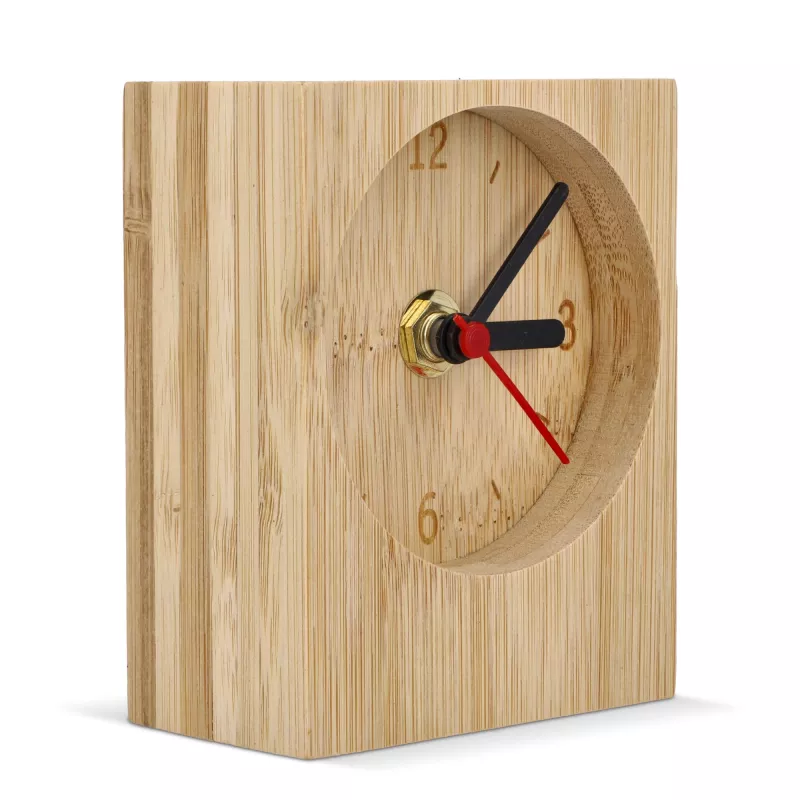 Prostokątny zegar biurkowy - naturalny-t (LT93070-N0094)