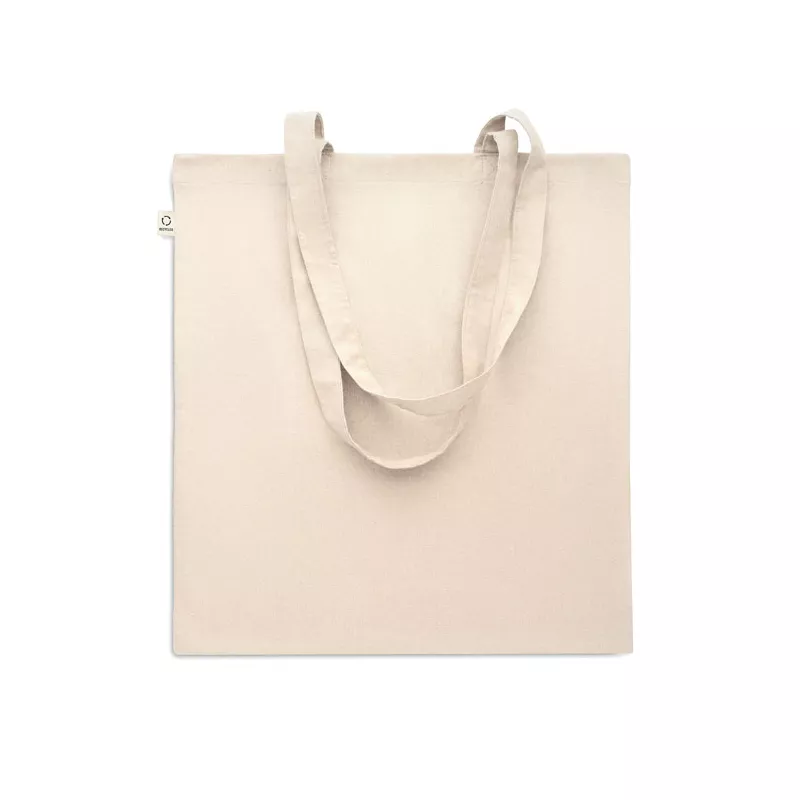 Torba na zakupy z bawełny z recyklingu 140 g/m² VIVEKA - Bezowy (MO2301-13)