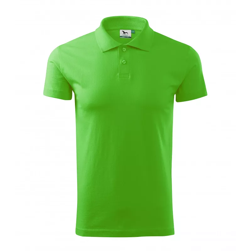 Męska koszulka polo 180 g/m² SINGLE J. 202 - Green apple (ADLER202-GREEN APPLE)