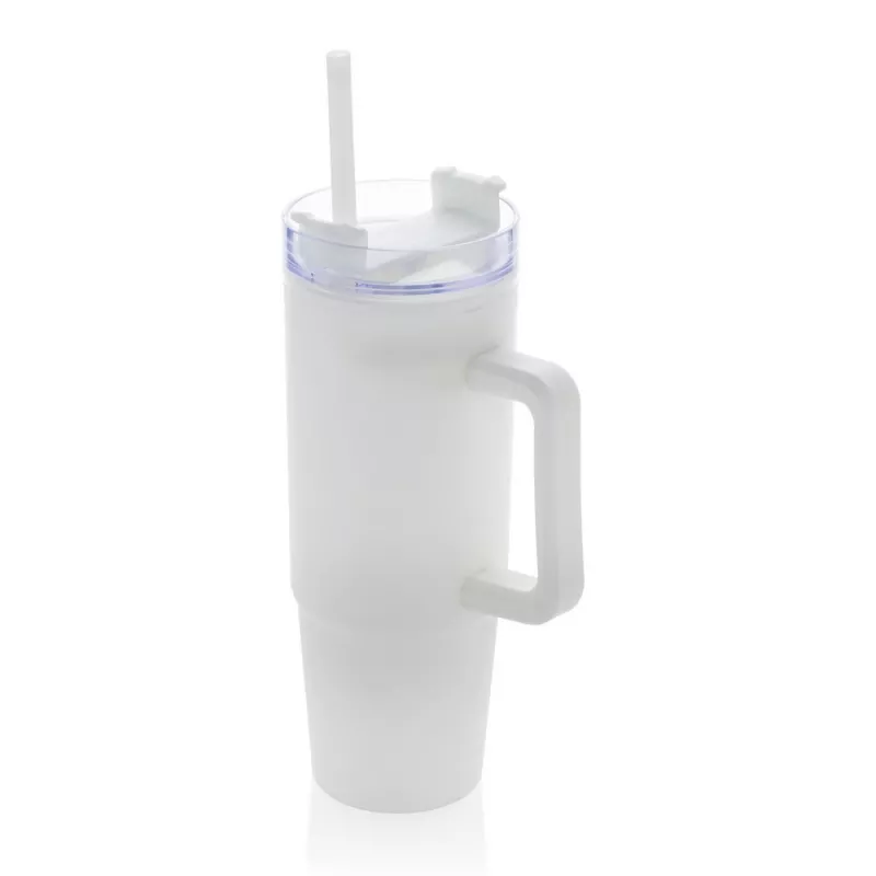 Kubek podróżny 900 ml Tana, plastik z recyklingu - biały (P437.103)