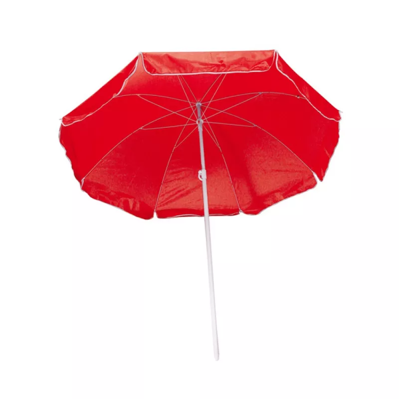 Parasol plażowy ø145 cm z futerałem - czerwony (5507005)