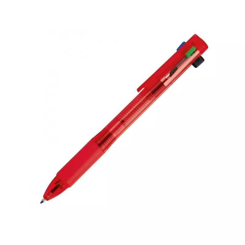 Długopis plastikowy 4w1 NEAPEL - czerwony (078905)