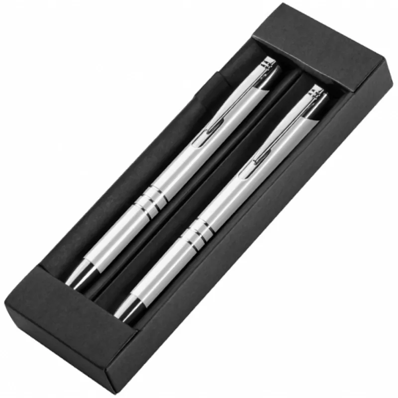 Zestaw piśmienniczy ołówek i długopis - biały (1333006)