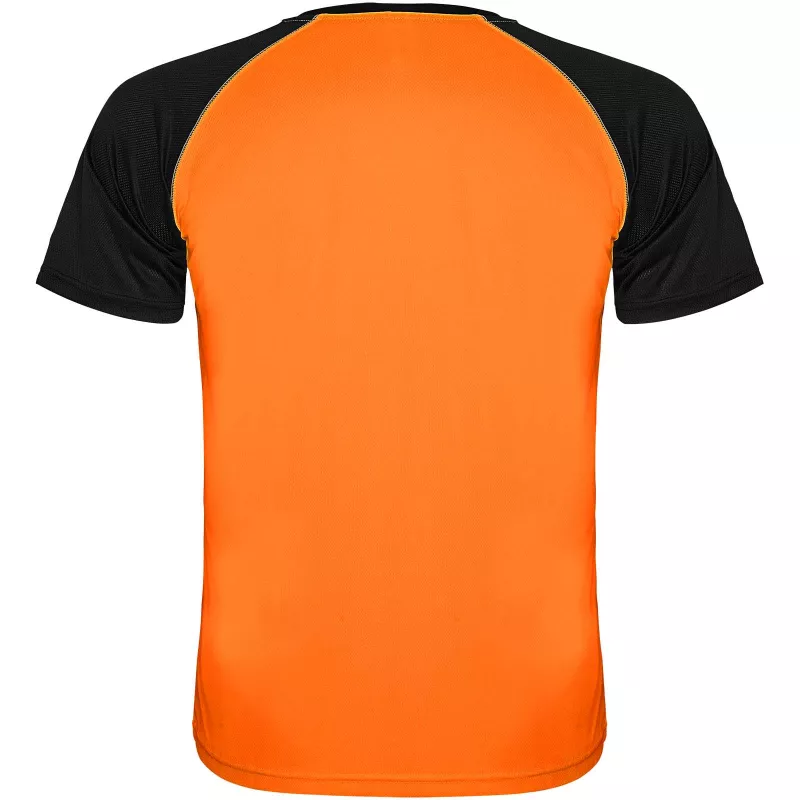 Indianapolis sportowa koszulka dziecięca z krótkim rękawem - Czarny-Fluor Orange (K6650-BLACK-FLORANGE)