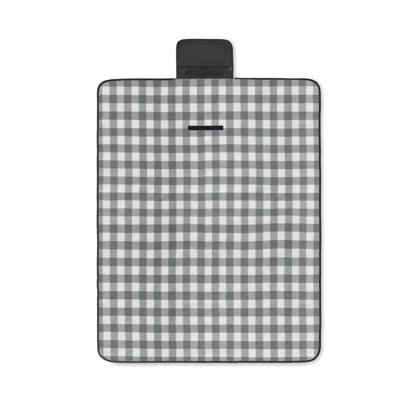 Koc piknikowy z polaru RPET 120x150 cm 150 g/m² CALY - Czarny (MO6891-03)