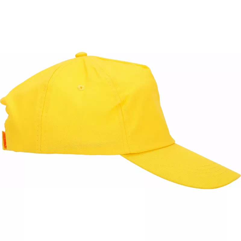 Czapka z daszkiem bawełniana 5 paneli 170g/m2 MEGAN - żółty (5246608)