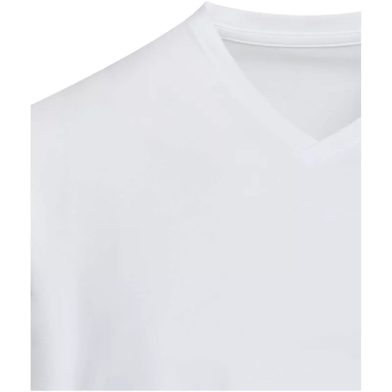 Balfour organiczna koszulka unisex z krótkim rękawem i dekoltem w serek, wykonana z materiału o gramaturze 200 g/m², z certyf - Biały (39665-WHITE)