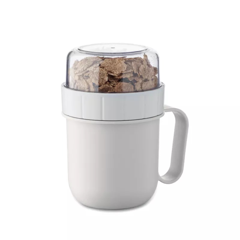 Kubek śniadaniowy z pojemnikiem 450 ml CUP ON GO - Bialy (MO2679-06)