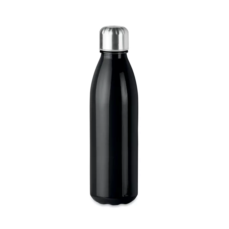 Butelka szklana ze stalową pokrywką 650 ml ASPEN GLASS - Czarny (MO9800-03)