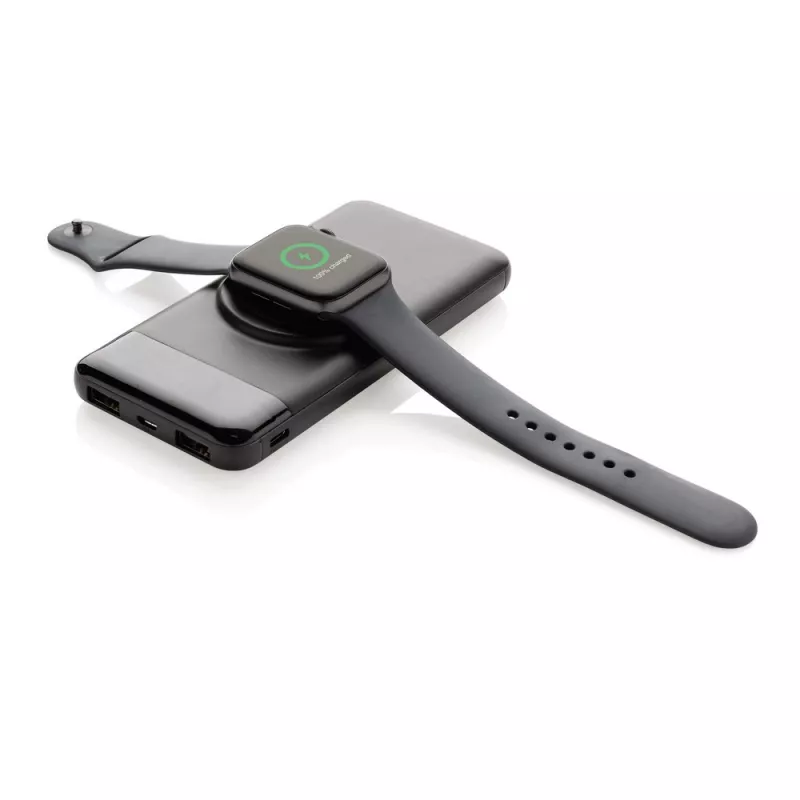 Power bank 10000 mAh, ładowarka bezprzewodowa 3W - czarny (P322.261)