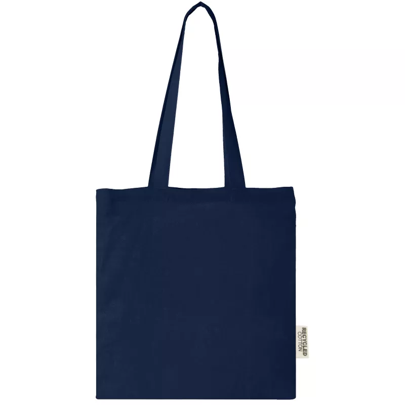Madras torba na zakupy z bawełny z recyklingu o gramaturze 140 g/m2 i pojemności 7 l - Granatowy (12069555)