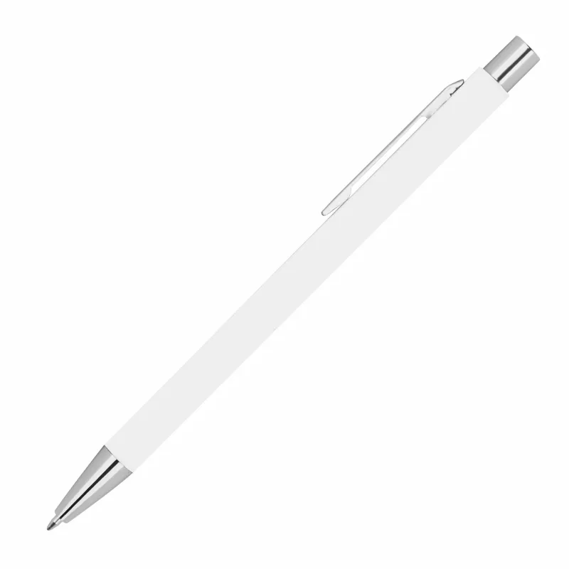 Długopis metalowy soft touch GIORGIO - biały (1368006)