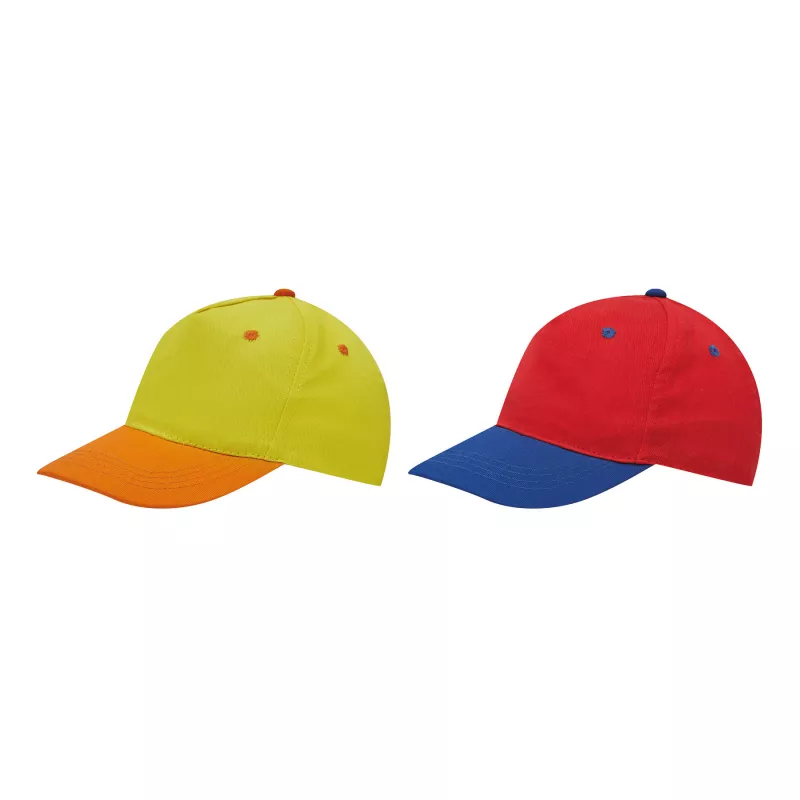 Dziecięca czapka baseballowa - czerwony, niebieski (56-0702126)