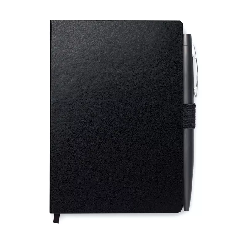 Notes A6 z długopisem 72 kartki w linię NOTALUX - Czarny (MO8109-03)