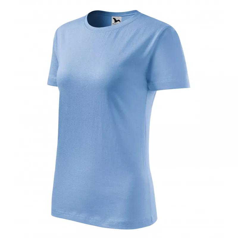Damska koszulka bawełniana 145 g/m² MALFINI CLASSIC NEW 133 - Błękitny (ADLER133-BłęKITNY)