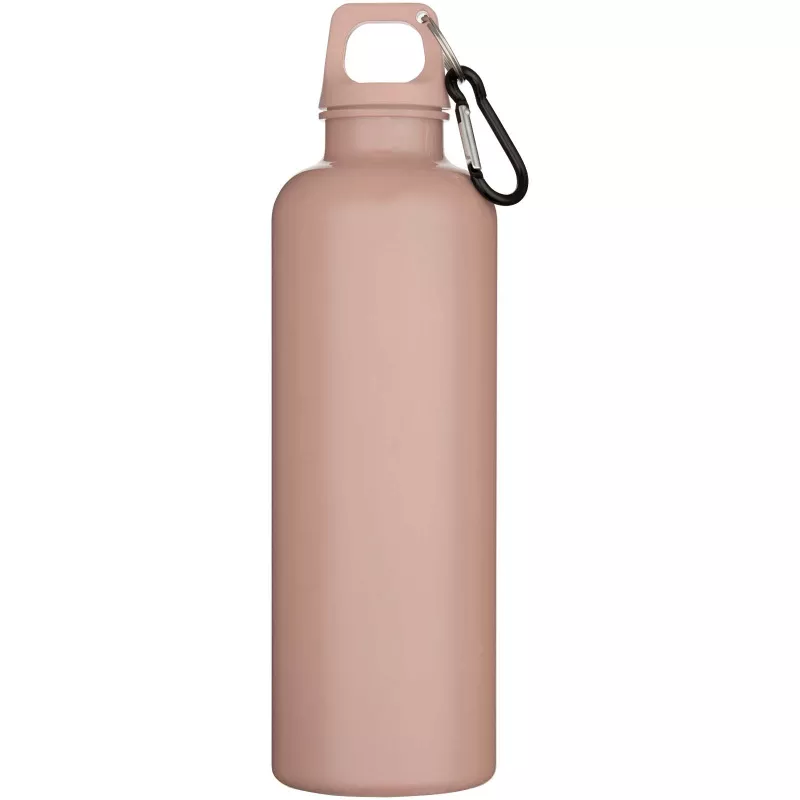 Oregon butelka na wodę o pojemności 750 ml z w jednolitym kolorze z karabińczykiem, wykonana z tworzyw sztucznych pochodzących z recyklingu z certyfikatem RCS   - Dusty Pink (10087840)