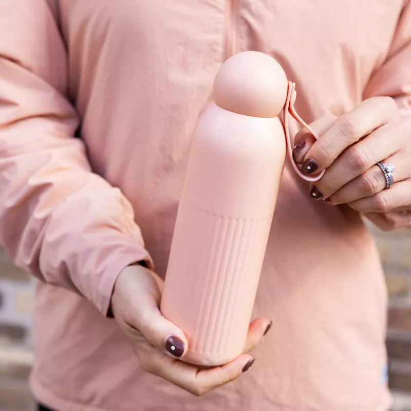 Stalowa butelka Sagaform Tekla (z recyklingu) 500 ml - pasteloworóżowy (LT52132-N0079)