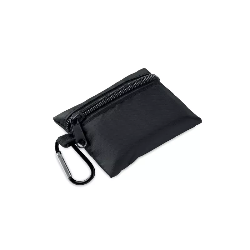 Apteczka kompaktowa w etui z RPET CAREONE - Czarny (MO2819-03)