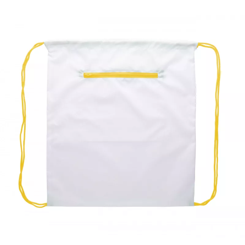 CreaDraw Zip personalizowany worek ze sznurkami, 34 x 38 cm - żółty (AP718540-02)