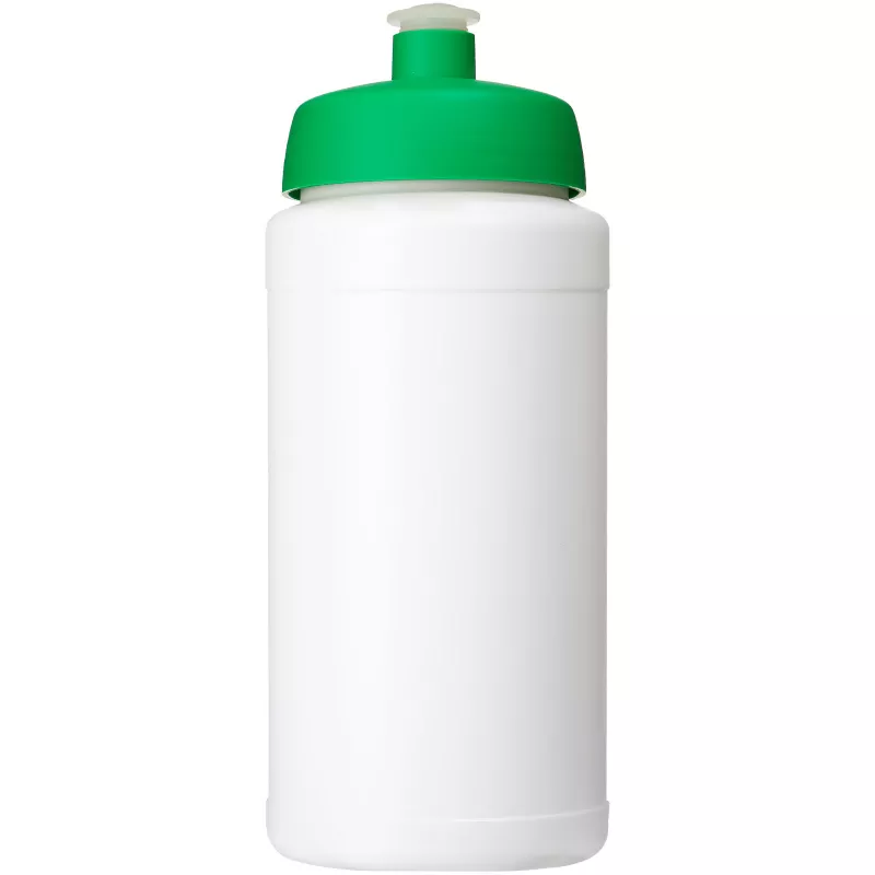 Baseline 500 ml butelka sportowa z recyklingu - Biały-Zielony (21044498)