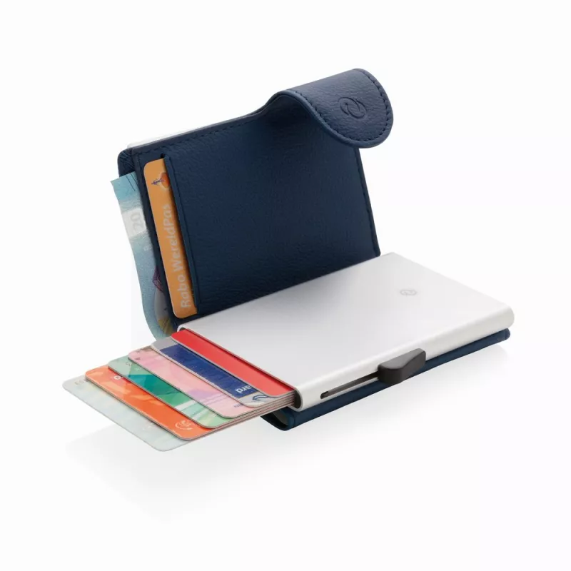 Etui na karty kredytowe i portfel C-Secure, ochrona RFID - niebieski (P850.515)