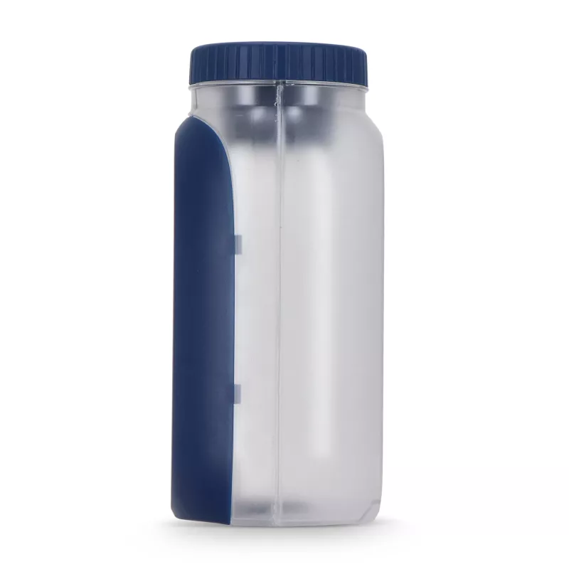 Pudełko na lunch z przegródką na sos, z łyżką i widelcem - ciemnoniebieski (LT90427-N0010)