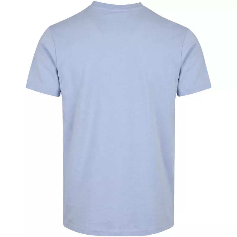 Balfour organiczna koszulka unisex z krótkim rękawem i dekoltem w serek, wykonana z materiału o gramaturze 200 g/m², z certyf - Niebieski mgła (39665-MISTBLUE)