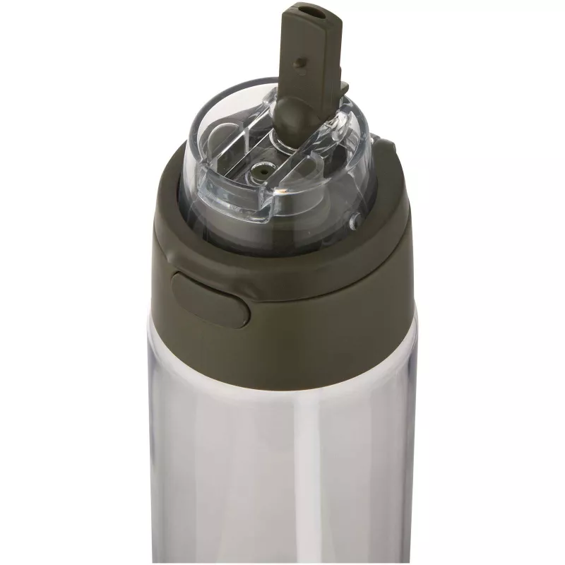 Bidon na wodę Theron o pojemności 700 ml, wykonany z tworzywa sztucznego pochodzącego z recyklingu (RCS), z pokrywką o podwój - Leśny zielony (10095064)