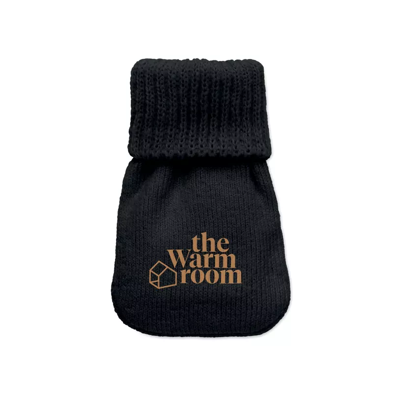 Ogrzewacz do rąk w dzianinowym pokrowcu WARMMUFF - Czarny (MO2667-03)