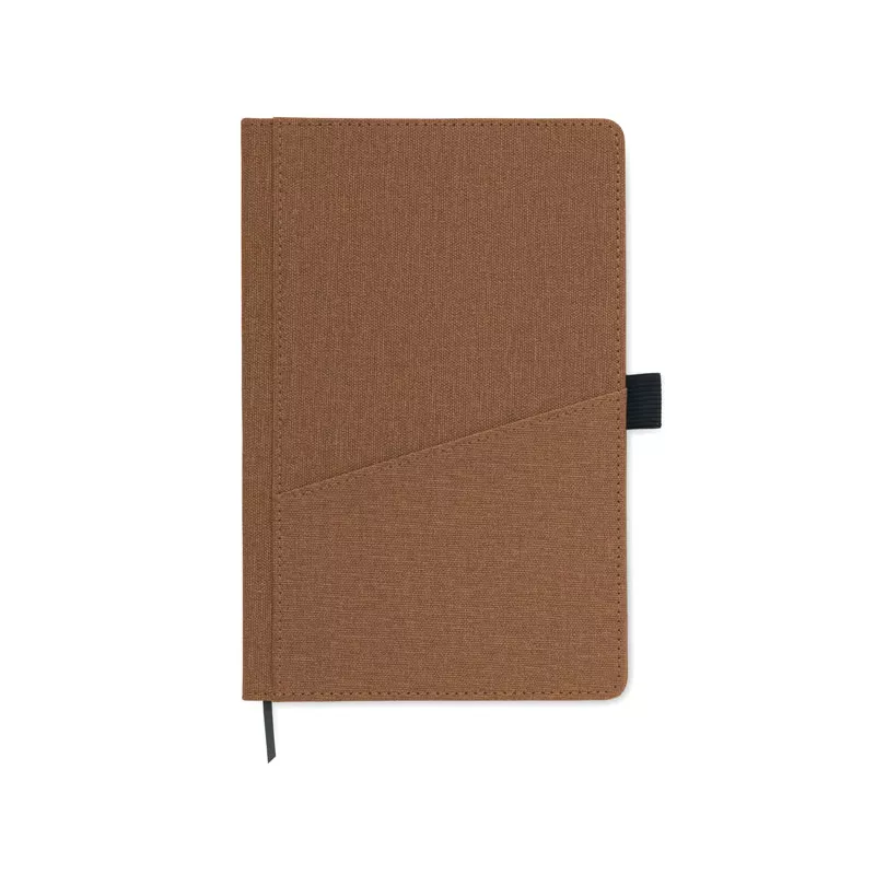 Notes A5 z kieszenią 80 kartek w linię CINCO - Brazowy (MO2285-01)