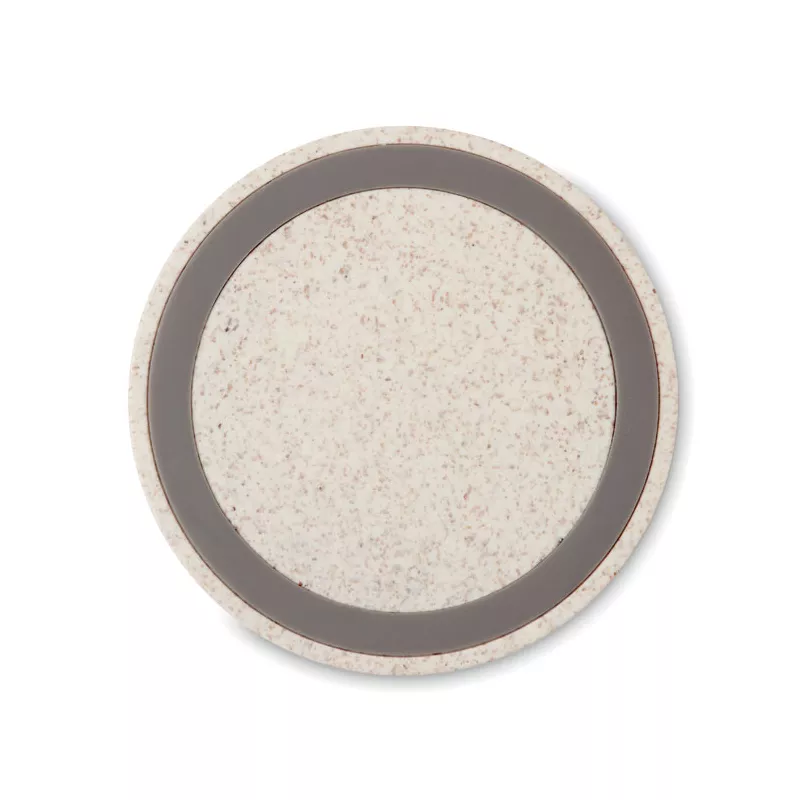 Ładowarka bezprzewodowa 5W ze słomy pszenicznej PLATO+ - Bezowy (MO9996-13)