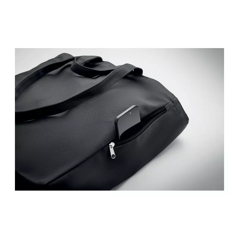 Torba na zakupy z recyklingu 380 g/m² GAVE COLOUR - Czarny (MO2565-03)