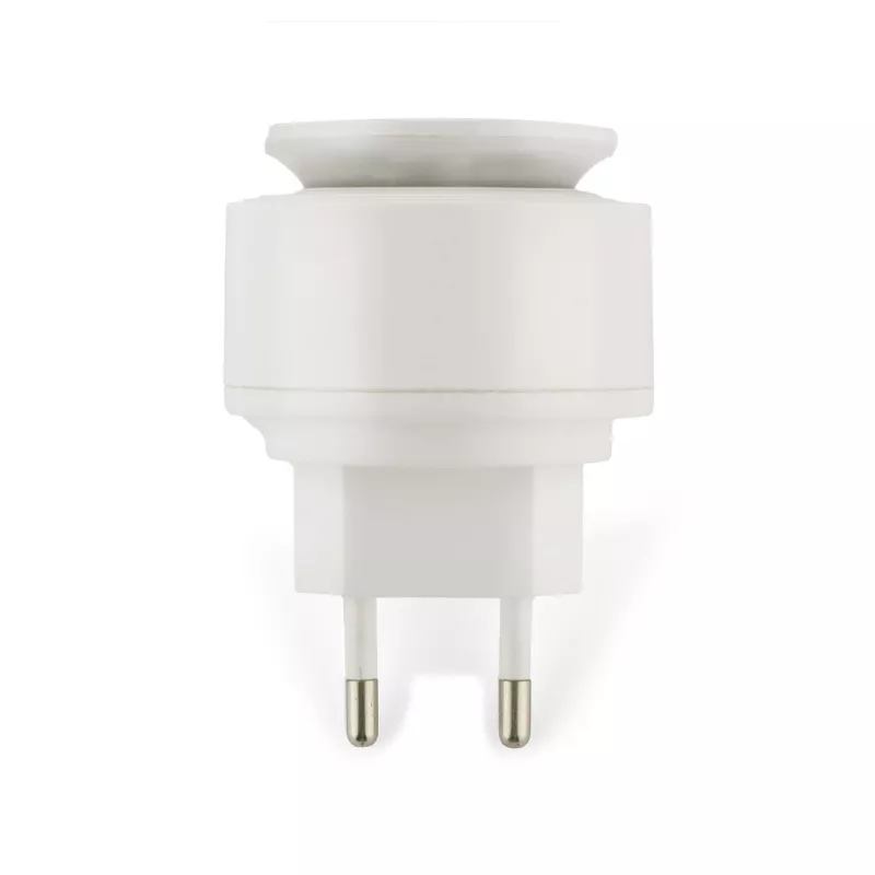 Ładowarka sieciowa USB z lampką nocną NOTTO - biały (09135-01)