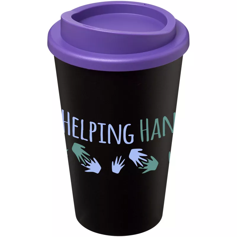 Kubek termiczny z serii Americano® o pojemności 350 ml - Czarny-Fioletowy (21000106)